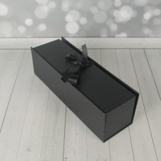 Коробка с откидной крышкой 33х9х9 (чёрная)
