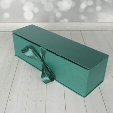 Коробка с откидной крышкой 33х9х9 (зелёная)