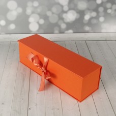 Коробка с откидной крышкой 33х9х9 (оранжевая)